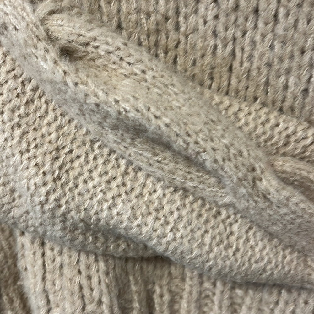Anthropologie Chunky Tan Turtleneck Sweater - Picture 6 of 8